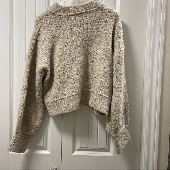ZARA Oatmeal Knit Sweater Cream Light Grey - M - Picture 5 of 12